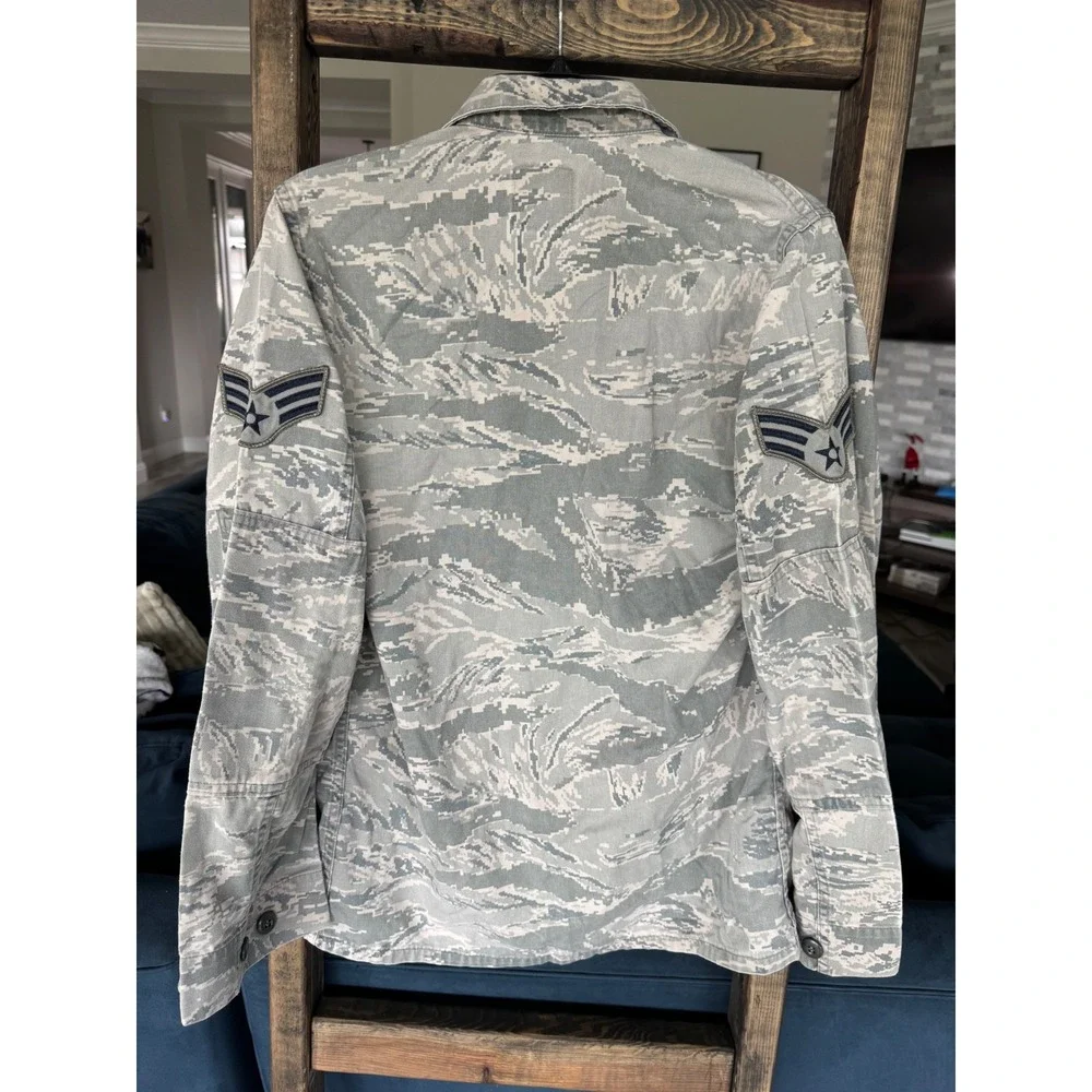 US Air Force ABU Digital Tiger Stripe Camo Field Jacket Mens 34R DSCP Military